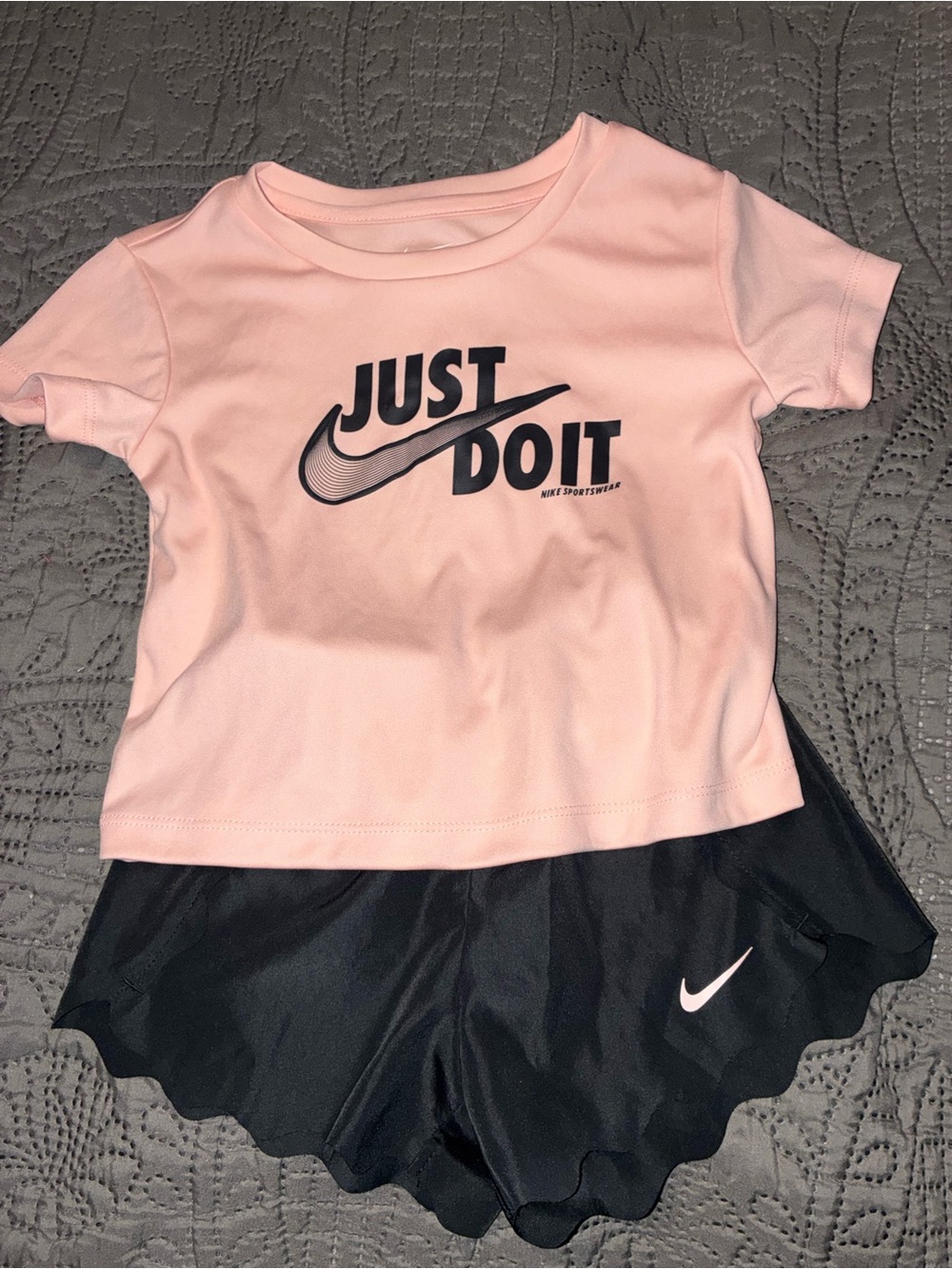 Nike Kids Black and White Athletic Bottoms